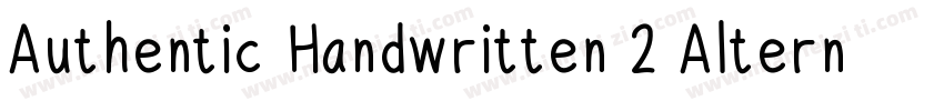 Authentic Handwritten 2 Alternate字体转换